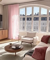 Gardiner - Blondergardin Hilma (lyserød)