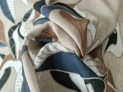 Gardiner - Bomuldsgardin - Amalie (grå/blå)