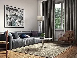 Gardiner - Gardin i hør Lilou (sort)