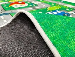 Børnetæppe - Village Road (grøn)