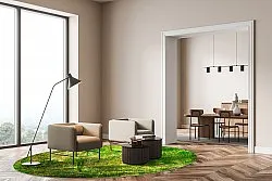 Rundt tæppe - Padron (grøn)