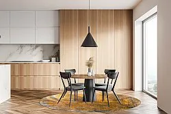 Rundt tæppe - Lalin (gul)