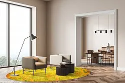 Rundt tæppe - Melide (gul)