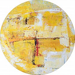 Rundt tæppe - Maceda (gul)