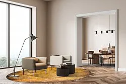 Rundt tæppe - Minde (guld)