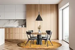 Rundt tæppe - Minde (guld)