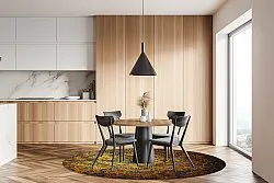 Rundt tæppe - Leiria (guld)