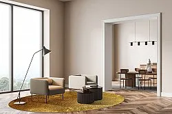 Rundt tæppe - Malveira (guld)