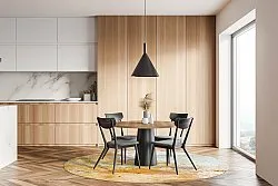 Rundt tæppe - Amadora (guld)