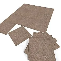 Væg-til-væg-tæppe - Almeria Tæppefliser 24 stk. (brun)