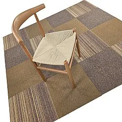 Væg-til-væg-tæppe - Almeria Tæppefliser 24 stk. (brun)