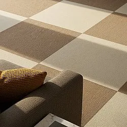 Væg-til-væg-tæppe - Almeria Tæppefliser 24 stk. (fløde)