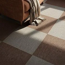 Væg-til-væg-tæppe - Almeria Tæppefliser 24 stk. (grå)