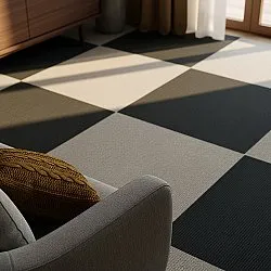 Væg-til-væg-tæppe - Almeria Tæppefliser 24 stk. (grå)