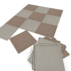 Væg-til-væg-tæppe - Almeria Tæppefliser 24 stk. (grå)