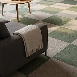 Væg-til-væg-tæppe - Almeria Tæppefliser 24 stk. (grøn)