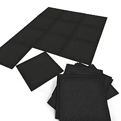 Væg-til-væg-tæppe - Almeria Tæppefliser 24 stk. (sort)