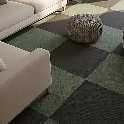 Væg-til-væg-tæppe - Almeria Tæppefliser 24 stk. (sort)