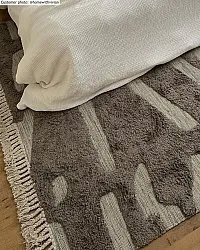 Bomuldstæppe - Split (grå)