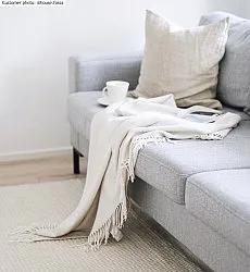 Uldtæppe - Coastal (hvid)