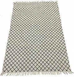 Kludetæppe - Agadir (sort/hvid)