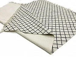 Kludetæppe - Agadir (sort/hvid)