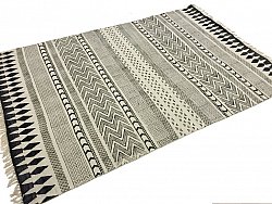 Kludetæppe - Marrakech (sort/grå/hvid)