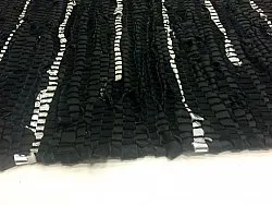 Kludetæppe - Nordal Design (sort, 100 % læder)