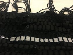 Kludetæppe - Nordal Design (sort, 100 % læder)
