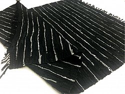 Kludetæppe - Nordal Design (sort, 100 % læder)