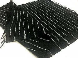 Kludetæppe - Nordal Design (sort, 100 % læder)