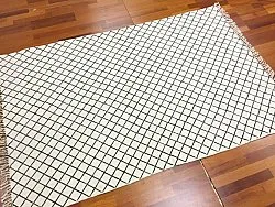 Kludetæppe - Agadir (sort/hvid)