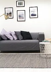 Uldtæppe - Varella (sort/hvid)