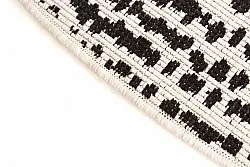 Rundt tæppe - Brussels Swirl (sort)