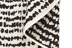 Rundt tæppe - Brussels Swirl (sort)