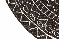 Rundt tæppe - Brussels Diamond (sort)