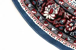 Rundt tæppe - Peking (blå)