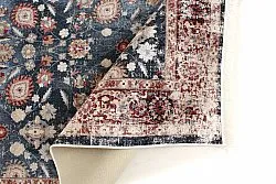 Rundt tæppe - Bouhjar (mørkeblå/multi)