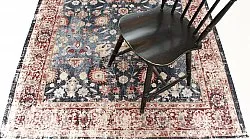 Rundt tæppe - Bouhjar (mørkeblå/multi)