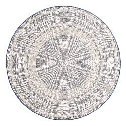 Rundt tæppe - Indoor/Outdoor Angus (blå)