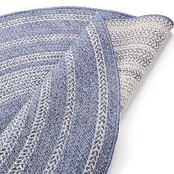 Rundt tæppe - Indoor/Outdoor Angus (blå)