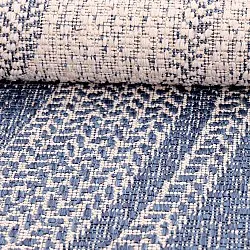 Rundt tæppe - Indoor/Outdoor Angus (blå)