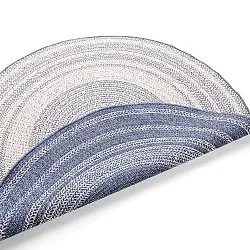 Rundt tæppe - Indoor/Outdoor Angus (blå)