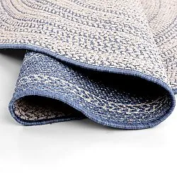 Rundt tæppe - Indoor/Outdoor Angus (blå)