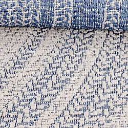 Rundt tæppe - Indoor/Outdoor Angus (blå)