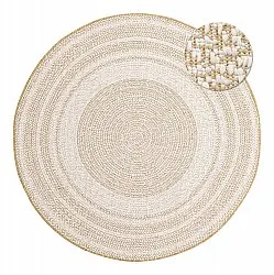 Rundt tæppe - Indoor/Outdoor Angus (natur)