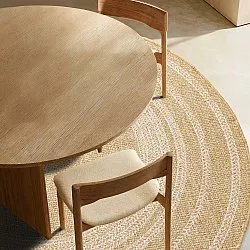 Rundt tæppe - Indoor/Outdoor Angus (natur)