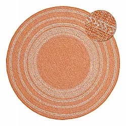 Rundt tæppe - Indoor/Outdoor Angus (rød)