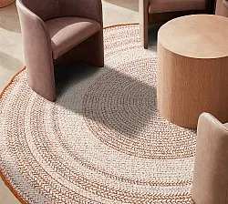 Rundt tæppe - Indoor/Outdoor Angus (rød)