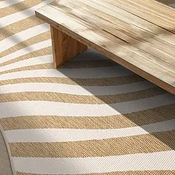 Tæpper til indendørs/udendørs brug - utomhusmatta - Remina (natur/hvid)